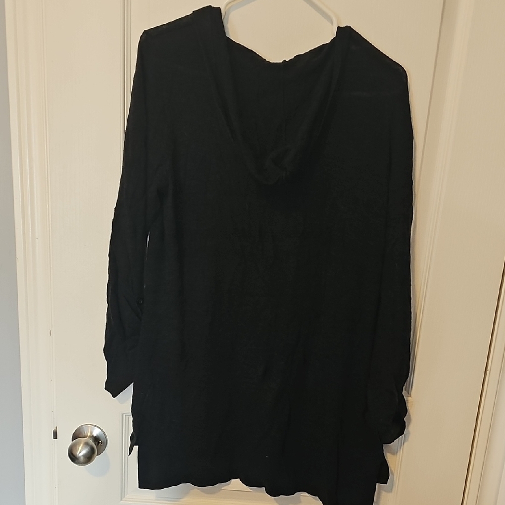 Ricki's Black Open-Front Hooded Cardigan - Picture 3 of 6